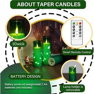 Candele LED Senza Fiamma a 5 Pezzi per un'Atmosfera Romantica, con Timer, in Acrilico Stabile, Effetto Sfarfallio per un Ambiente Accogliente - Product Image 6