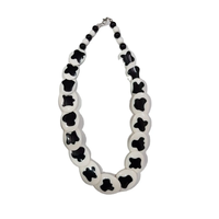 Collier classique pour femme en résine turquoise, chaîne plaquée or, perles, bijoux de fête et de mariage, accessoire de mode tendance