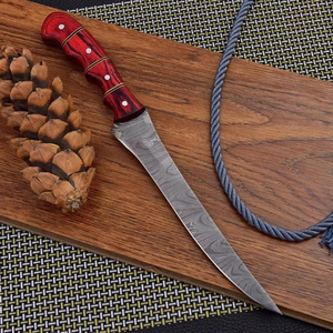 Couteau à filet en acier Damas de qualité supérieure avec lame en acier, manche ergonomique et flexible, fabrication artisanale de précision, prise en main confortable - Product Image 3