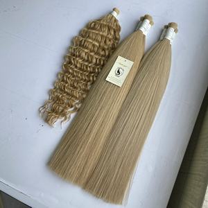 Extension de cheveux humains, meilleures ventes, vendeur vietnamien 100% de cuticules alignées, cheveux naturels droits ondulés en vrac - Product Image 5