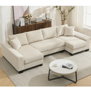 Nuovo Arrivo: Divano Letto Oversize a U da 114 Pollici, 2-in-1, Convertibile, con Funzione Estraibile, per Soggiorno, con Video - Product Image 5