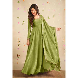 ชุดแฟนซี anarkali กับ dupatta สำหรับงานปาร์ตี้ชุดราตรี - Product Image 6