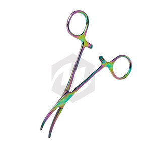 คีมหนีบห้ามเลือด Crile ขนาด 5 1/2 นิ้ว เคลือบสีรุ้ง อุปกรณ์หนีบผ่าตัด เครื่องมือแพทย์ สำหรับสัตว์ ใช้ในกรณีปฐมพยาบาล - Product Image 4