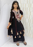 Ensemble de vêtements traditionnels pour filles, en pur coton doux, Salwar Kameez, pour mariage et fête, avec broderie multi-fils et travail miroir, livraison rapide