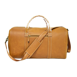 Service OEM : Sacs de voyage en cuir de vachette vieilli à col montant personnalisés – Sacs de voyage pour hommes en cuir de vachette de qualité supérieure, très tendance et personnalisables - Product Image 5