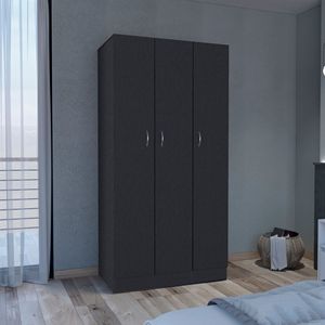 Deposito E-SHOP armadio a 3 porte Westbury nero con cassetti 2 interni - Product Image 1