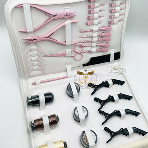 Professional Pink <b>Bead</b> Press Pliers – Stainless Steel Hair <b>Extension</b> Crimping Tool for Salon Use - Product Image 3