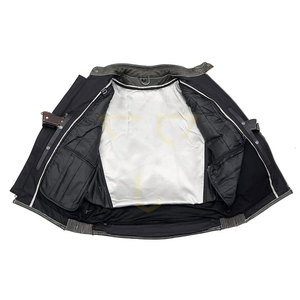 Veste de motard en cuir véritable pour homme, haute qualité, tissu tricoté respirant, teinture unie légère, style urbain hiver, meilleur prix - Product Image 5
