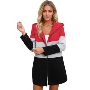 เสื้อฮู้ดแฟชั่น ระบายอากาศได้ดี ไซส์ใหญ่ กระเป๋าเรียบง่าย สวมใส่สบาย แขนยาว กันน้ำ สำหรับผู้หญิง ฤดูใบไม้ผลิ/ฤดูใบไม้ร่วง/ฤดูร้อน/ฤดูหนาว - Product Image 2