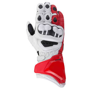 Gants de course longs en cuir véritable pour homme, résistants, pour le ski, le motocross, la moto, le vélo, avec logo - Product Image 3