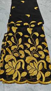 High Quality Woven Combed Cotton Voile <b>Fabric</b> Breathable Embroidery Traditional Multicolour Women's Thoub Lafaya Sudanese <b>Medium</b> - Product Image 5