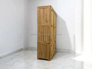 Mueble de Almacenamiento Multiusos de Madera Maciza con Botellero, Mueble Bar Alto con Estantes y Cajones, Diseño Moderno Hecho a Mano de Primera Calidad GWE249 - Product Image 3