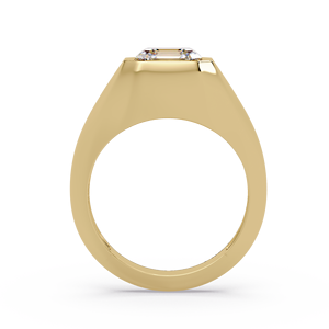 Modern Bezel Set Asscher Cut Lab Grown Diamond 2.00ct IGI Certified 14K Gold Wedding Solitaire <b>Ring</b> Wholesale Jewelry Unisex - Product Image 4