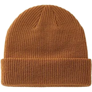 थोक 2024 लोकप्रिय खाली सादे सादे रंगीन यूनिसेक्स ऐक्रेलिक शीतकालीन टोपी पुरुषों और महिलाओं के लिए टैग के साथ ठोस रंग बेनी टोपी