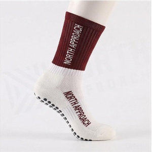 HANSOCHIN Athletic Socks Ankle Length White with <b>Maroon</b> Cuff Breathable Running Socks for Adults Summer Season - Product Image 3