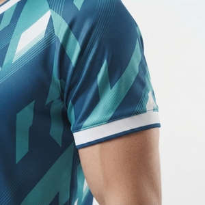 Camiseta de Fútbol Unisex con Degradado Azul, Manga Corta, Absorbe la Humedad, Transpirable, Poliéster, Impresión por Transferencia de Calor, Ajuste Atlético, para Todos - Product Image 6