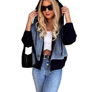 Chaqueta de Mezclilla de Algodón Transpirable para Mujer, Personalizada al por Mayor, Chaqueta de Invierno para Mujer, Servicios ODM OEM 2026 - Product Image 1