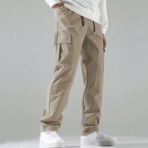 Pantalones Cargo de Corte Holgado para Hombre, con Múltiples Bolsillos, Pantalones de Trabajo Utilitarios, de Lona de Algodón, de Pierna Recta, Casuales, para Actividades al Aire Libre - Product Image 6