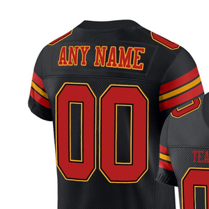 Maillot de sport personnalisé pour équipes de lycée, en polyester respirant, vente en gros, chemises/hauts unisexes imprimés à l'américaine à manches courtes - Product Image 3