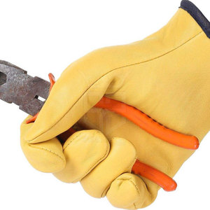 Guantes de Seguridad Industriales de Cuero Premium con Costuras Reforzadas y Alta Durabilidad para Tareas Exigentes - Product Image 3