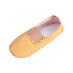 Zapatillas de Ballet de Lona Amarilla para Mujer, Suela Plana de Goma, Forro de Algodón - Product Image 2