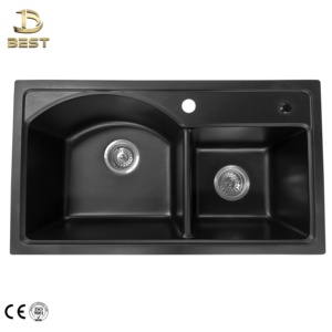 Évier de cuisine BEST-7844G de la marque BEST, fabriqué par des artisans vietnamiens, à cuve simple ou double, style granit, en quartz composite, à encastrer - Product Image 5