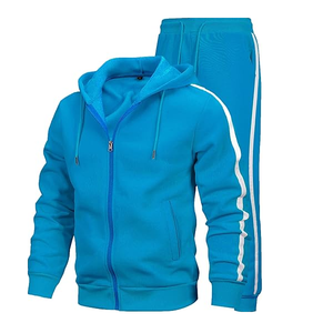 100% Cotton Fleece Custom Brand Logo Wholesale High Quality <b>Men's</b> Hooded Jogging Set Sports Track Suits - Product Image 6