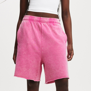 Nouveaux shorts pour femmes à la mode, pantalons à cordon de serrage, taille élastique, en molleton de coton, couleur unie, poches, shorts décontractés pour femmes - Product Image 2