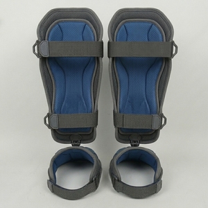 Protège-tibias personnalisés bleus en PU/cuir, best-sellers, avec logo personnalisé, pour adultes, entraînement MMA, boxe, protection imperméable - Product Image 2