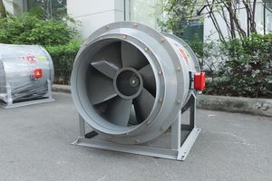 Ventilateur axial à entraînement direct APL-7-6.5D fabriqué au Vietnam pour la pressurisation des escaliers, en acier SS400 avec cadre de base - Product Image 3