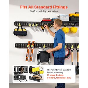 Set di 4 Barre di Ancoraggio E-Track da 2,35 m per Carichi Pesanti fino a 900 kg, Sistema di Fissaggio per Rimorchi per un Trasporto Sicuro - Product Image 4