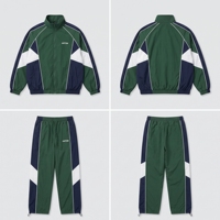 Ensemble de survêtement imperméable et coupe-vent écologique pour adultes, vierge, pour impression et broderie personnalisées, vente en gros