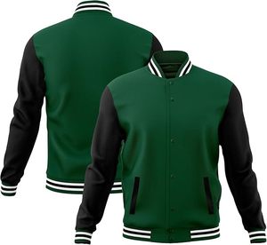 100% Polyester Customized Waterproof Windproof Breathable Knitted Front Varsity <b>Jacket</b> <b>Long</b> Sleeves Customized Color Spring - Product Image 4