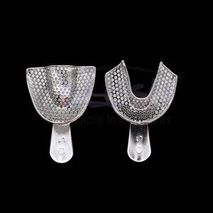 High Quality Dental Autoclavable Impression Trays Perforated Stainless Steel 10 PCS Set By <b>Blush</b> Surgical - Product Image 4