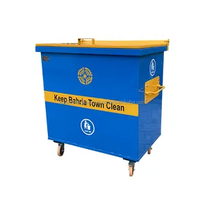 Metall Müll Container 800 Liter mit Räder Abfall Bin Große Papierkorb