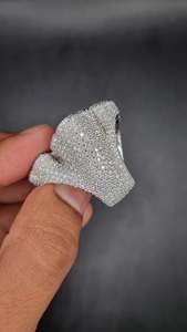 Lab Grown Diamond Cross <b>Ring</b> 925 <b>Silver</b> 10K 14K 18K Gold Christian Religious <b>Men</b> Hip Hop Iced Out Statement Band Wholesale B2B - Product Image 4