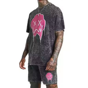 Conjunto de 2 Piezas para Hombre, Estilo Gótico, 100% Algodón Ecológico, Camiseta y Pantalones Cortos para Verano 2026 - Product Image 4