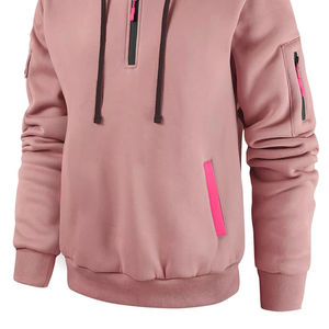 Nous pouvons personnaliser la couleur selon votre choix. Nouveaux sweats à capuche respirants à demi-zip, pull-overs oversize tendance pour hommes. - Product Image 5