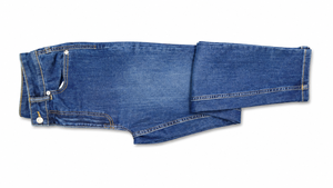 Jean en denim coupe droite taille haute, coupe régulière, en coton mi-lourd, couleur unie, style décontracté, idéal pour le printemps - Product Image 2