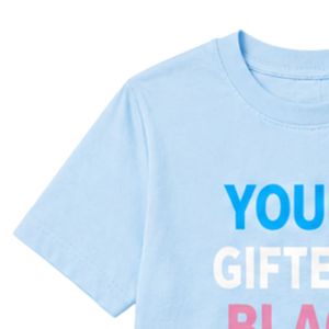 Camiseta Juvenil Azul de Manga Corta con Cuello Redondo y Diseño Gráfico para la Escuela, Ropa Cómoda para Uso Diario - Product Image 5