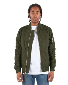 <b>Men</b> Black Nylon Bomber <b>Jacket</b> Zip Front Flight <b>Jacket</b> Ribbed Collar Cuffs <b>Utility</b> Streetwear Casual Lightweight Outerwear - Product Image 6