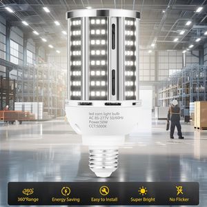 Lampadina LED a Pannocchia di Grado Commerciale 50W, Confezione da 2, Luce Diurna 5000K, 6500LM, Attacco Medio E26/E39, Equivalente a 500W - Product Image 2