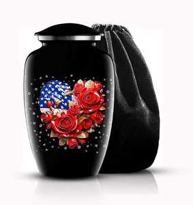 Urna Decorativa de Cerámica con Tapa, Diseño Abstracto en Espiral Negro, Urna de Recuerdo Premium para una Decoración Elegante del Hogar - Product Image 5