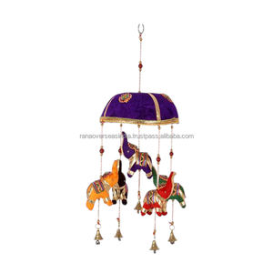 Carillons éoliens d'éléphant suspendus en gros directs d'usine avec un design classique et attrayant adapté au décor de balcon de fenêtre - Product Image 1