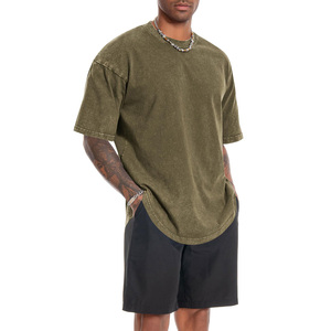 Camisetas con Lavado Ácido para Hombre, Estilo Vintage, Impresión Personalizada, Material Transpirable, Ropa Casual de Calle, Camiseta con Lavado Ácido Personalizada para Hombre - Product Image 3