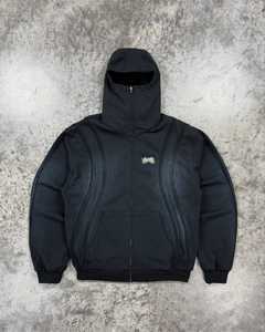 Men Vintage Oversized <b>Zip</b> <b>up</b> Hoodie Solid Acid Wash Cotton Sweatshirt Breathable Eco-Friendly Half <b>Zip</b> Track <b>Jacket</b> - Product Image 4