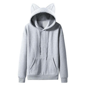 Proveedor Mayorista de Sudaderas con Orejas de Gato, Sudaderas Lisas sin Estampado, Sudaderas de Forro Polar Oversize, Ropa Personalizada Linda para Mujer - Product Image 4