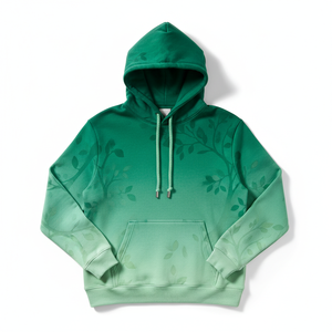 Unisex Hooded Sweatshirt With <b>Leaf</b> Print Oversized Fit Casual French Terry Cotton Hoodie Autumn Style Pocket Design - Product Image 1