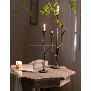 Iron Vintage Candle Holder Stand & Candle <b>Sticks</b> With Antique Finished Use for Christmas Party Decoration - Product Image 1