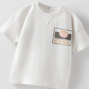 Camiseta de Algodón OEM para Adolescentes, Manga Corta, para Bebés/Niños, Precio al por Mayor, Tejido Suave, Transpirable, Cuello Redondo, Modelo 2026 - Product Image 4